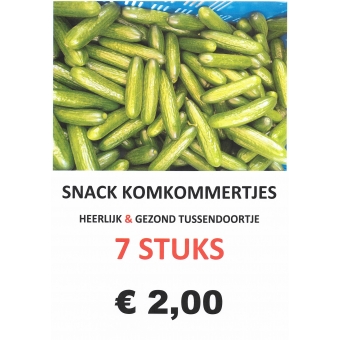 Snack Komkommertjes. Prijs per 5 Stuks